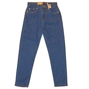 Levi's NWT Girls Indigo Stone Wash Silvertab High Rise Mini Mom Jeans 10 16